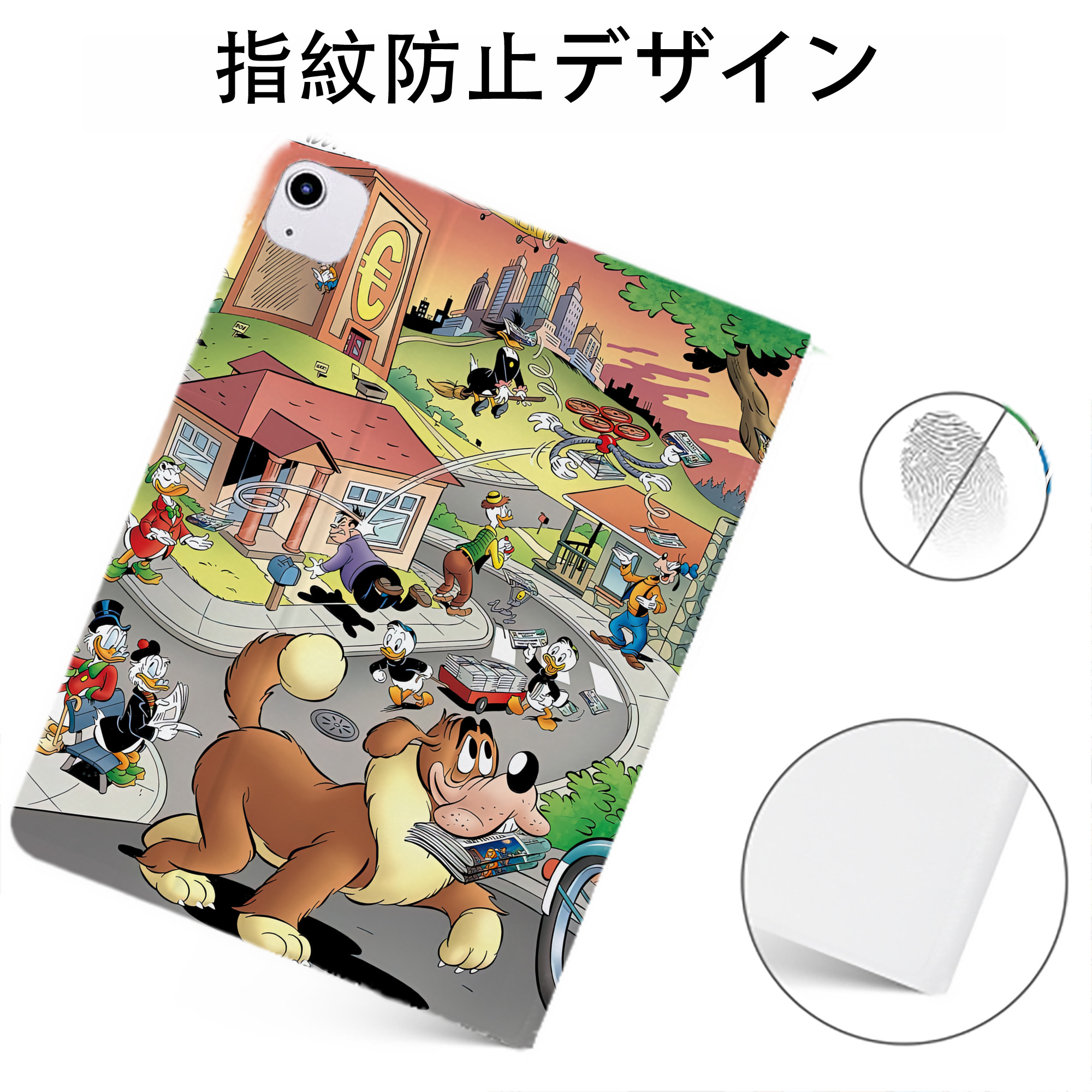 （画像用） ミッキーマウス Mickey Mouse IPadケース ペンホルダー付き ブックスタイルデザイン